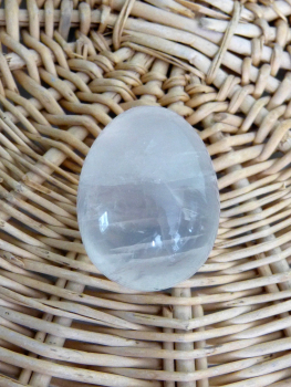 Bergkristall Edelstein-Eier,  ca. 4 cm, Made in Germany